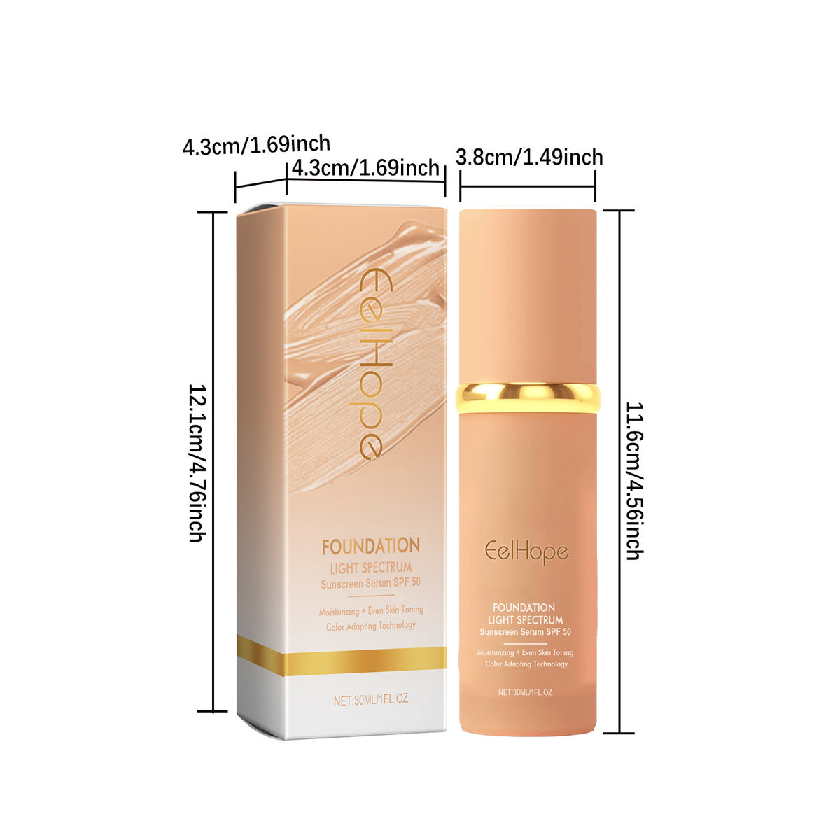 LovedFoundation  4-in-1 Colour-Adapting Foundation + Brush