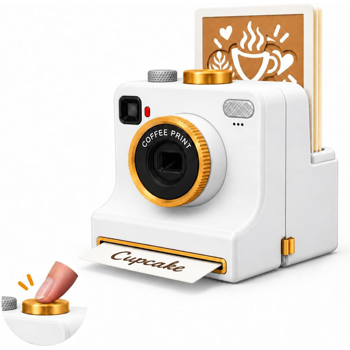 LovedLatte Coffee Art Printer | One-Touch Manual Cocoa & Coffee Stencil Duster